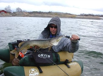 Nikolai and a flyfished pike 4,1 kg