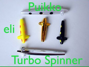 Puikko eli Turbo Spinner Pyörivä viehe ja houkutin, joka ei kierrä siimaa